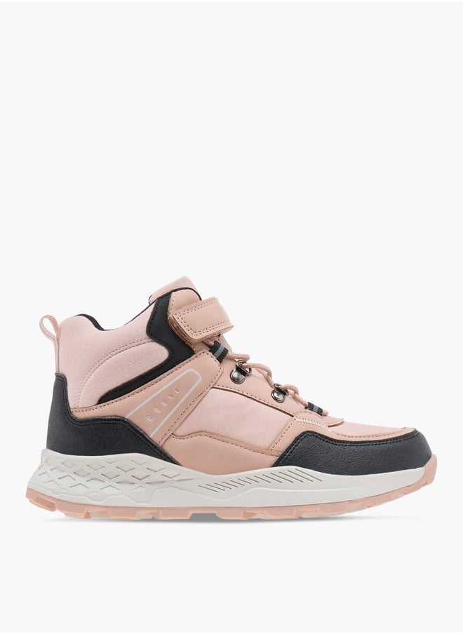 Kappa Boys Panelled Sports Shoes with Hook and Loop Closure  - Image 3