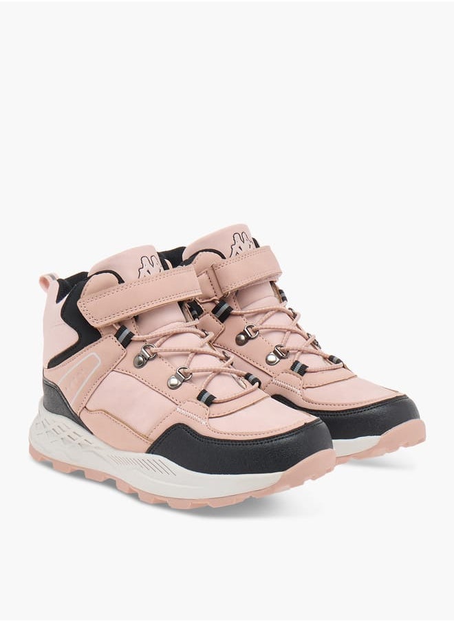 Kappa Boys Panelled Sports Shoes with Hook and Loop Closure  - Image 2