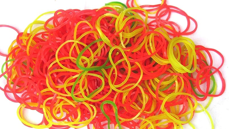 GLUN® ® Elastic Bands 2 Inches Fluorescent Color Rubber Band for School, Home and Office use High-Quality, Durable and Bright Pack 500 Grams - Image 3