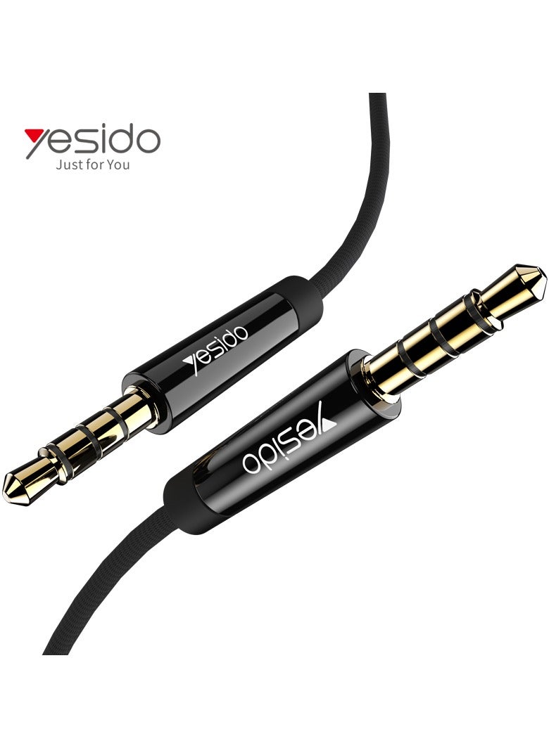 Yesido YAU14 1m Nylon Braided 3.5Mm To 3.5Mm Jack plug Speakers Music Connection Aux Auxiliar Audio Cable - Image 1