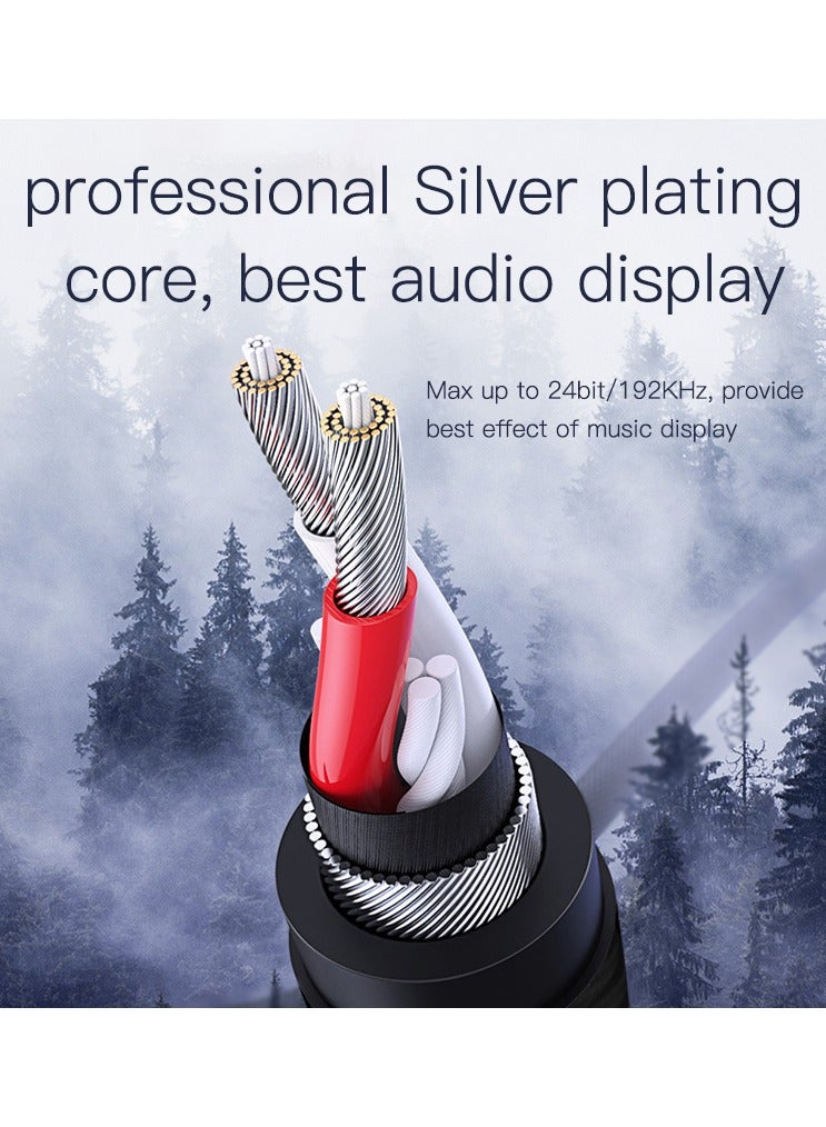 Yesido YAU14 1m Nylon Braided 3.5Mm To 3.5Mm Jack plug Speakers Music Connection Aux Auxiliar Audio Cable - Image 5