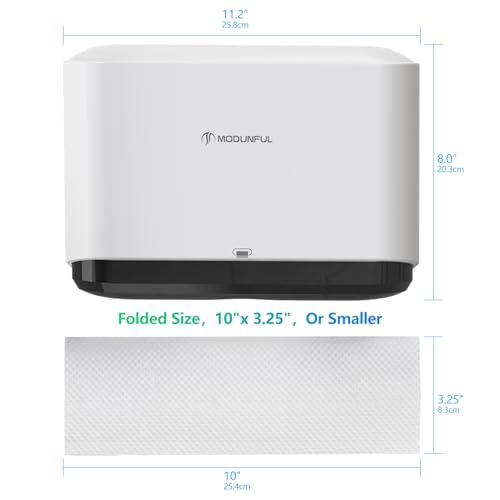 modunful Paper Towel Dispenser, Paper Towel Holder Wall Mount, Bathroom Hand Paper Towels Dispensers, No-Hole Installation Multifold/Trifold/C Fold Paper Towel Dispenser - Image 4