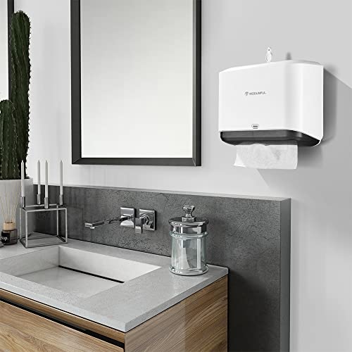 modunful Paper Towel Dispenser, Paper Towel Holder Wall Mount, Bathroom Hand Paper Towels Dispensers, No-Hole Installation Multifold/Trifold/C Fold Paper Towel Dispenser - Image 5