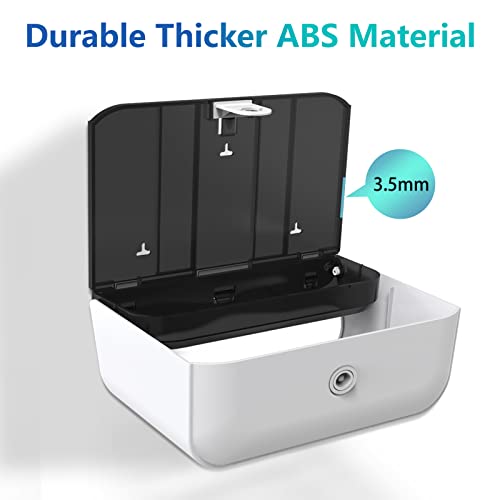 modunful Paper Towel Dispenser, Paper Towel Holder Wall Mount, Bathroom Hand Paper Towels Dispensers, No-Hole Installation Multifold/Trifold/C Fold Paper Towel Dispenser - Image 3
