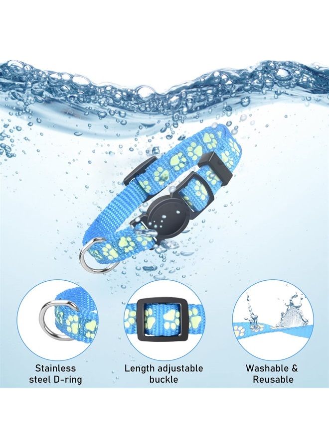 GAMUDA 12Pcs Reflective Puppy Collars, Soft Nylon Whelping Collars, Identification Collars Glow in The Dark, Adjustable Breakaway Litter Collars with 2 Record Keeping Charts (Reflective, M) - Image 3