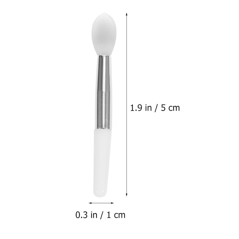 12pcs Silicone Lipstick Brush Set with White Handle, Portable Lip Mask Applicator for Precise Makeup, Cosmetic Lip Brush for Travel and Daily Use - Image 2