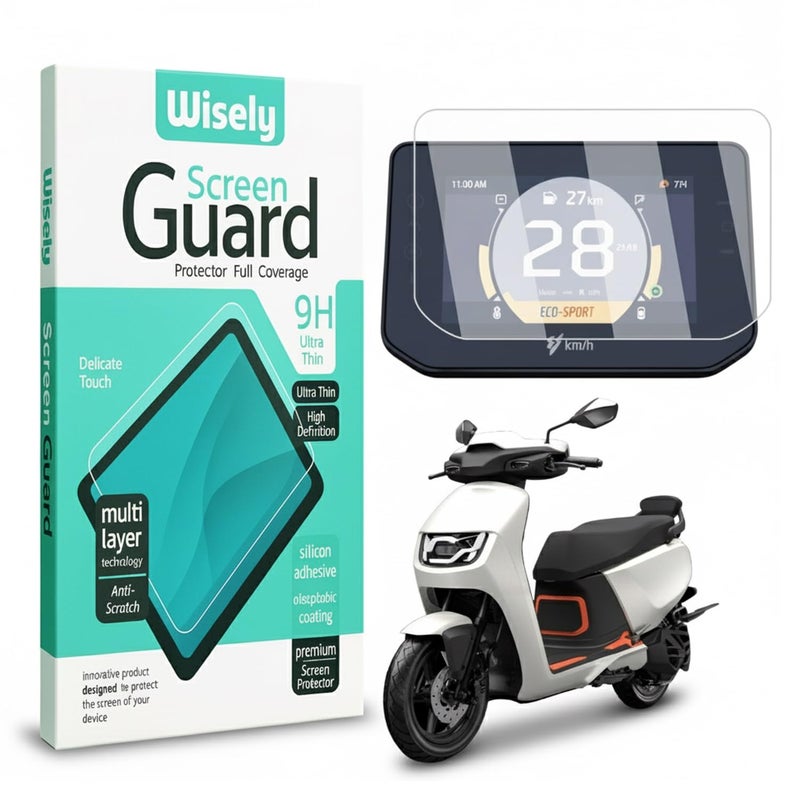Wisely Premium Screen Guard for Hero Vida VX2 Plus |2025+| Electric Scooter - TFT Display Digital Meter Protector - HD Clear, Full Cover - Easy Installation Kit - VidaVX2 EV Scooty Accessories - Image 1