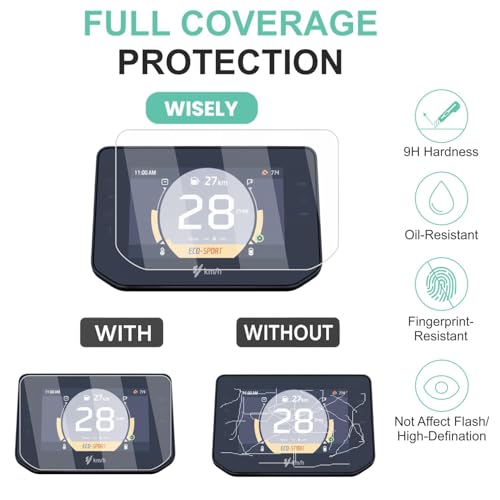 Wisely Premium Screen Guard for Hero Vida VX2 Plus |2025+| Electric Scooter - TFT Display Digital Meter Protector - HD Clear, Full Cover - Easy Installation Kit - VidaVX2 EV Scooty Accessories - Image 4