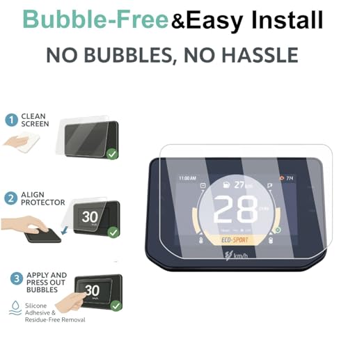 Wisely Premium Screen Guard for Hero Vida VX2 Plus |2025+| Electric Scooter - TFT Display Digital Meter Protector - HD Clear, Full Cover - Easy Installation Kit - VidaVX2 EV Scooty Accessories - Image 5