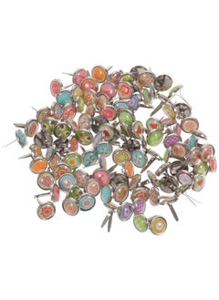 Amosfun 100Pcs Mini Brads Metal Scrapbooking Brads Paper Fasteners For Diy Crafts 9Mm  - Image 1