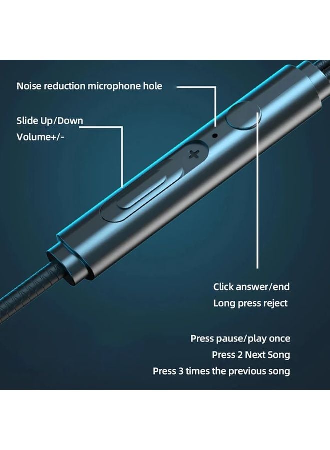 Green Type C Wired Headphones with Microphone for Samsung Galaxy S24 S23 S22 Ultra iPhone 15 16 3 5mm Earphones - Image 5