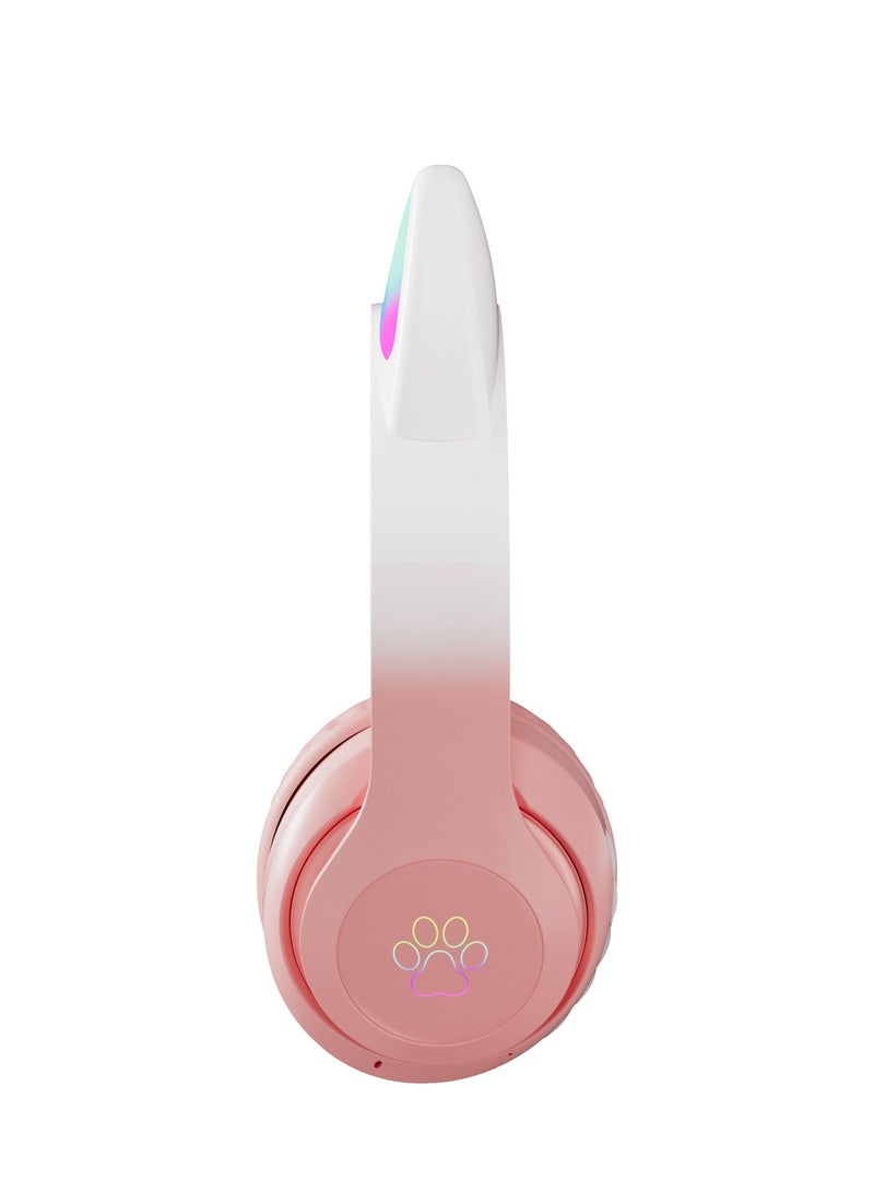 GULFLINK Cat Ear Bluetooth Headset Flashing Light 5.0 Wireless Sports and Leisure Headset Bluetooth Headphones Pink - Image 3