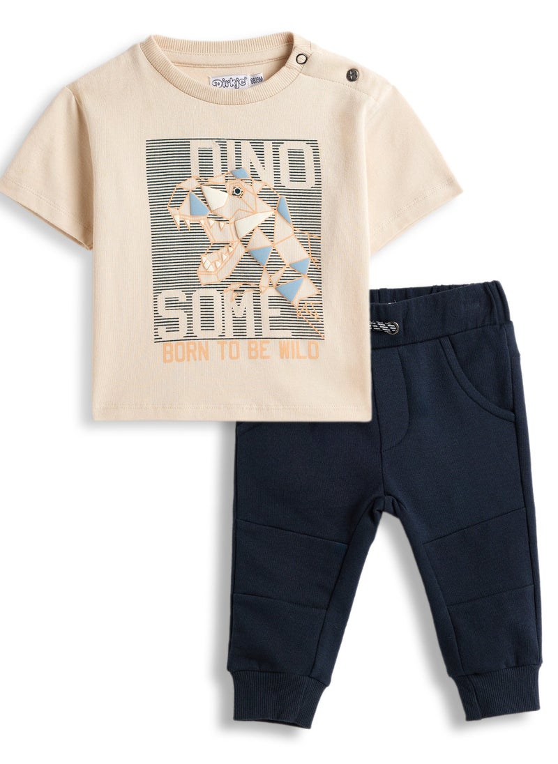 Dirkje Boys Set -Dino T-shirt loose fit & Trousers - Image 2