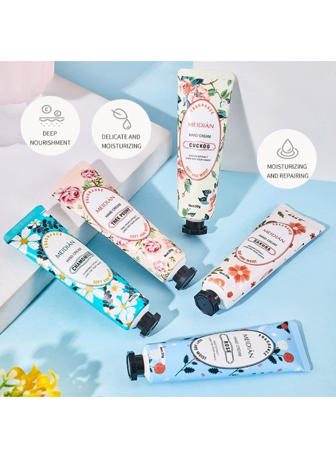 Meidián 5-pack hand cream set with floral scent 30ml*5 - Image 3