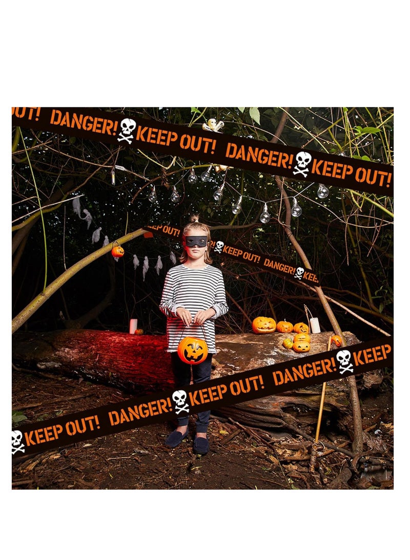 هالوين تحذير شريط الديكور - علامات السلامة تحذير شريط الخوف، هالوين خطر، حاجز ديكورات، تحذير، ديكورات - Image 2