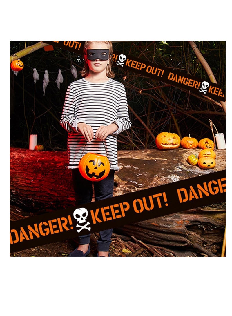 هالوين تحذير شريط الديكور - علامات السلامة تحذير شريط الخوف، هالوين خطر، حاجز ديكورات، تحذير، ديكورات - Image 5