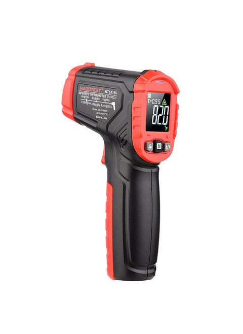 HABOTEST HT641A+ Infrared Thermometer -58~1112℉ Non-contact Digital Handheld Heat Temperature Gun IR Laser Surface Temperature Meter with Emissivity