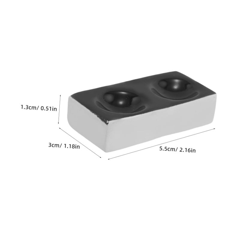 4 Pcs Black Porcelain Spot Plate Chemical Testing Dish Ceramic Plates - Image 3