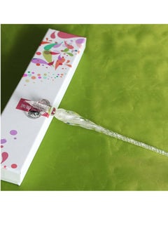 Alissa Vintage Handmade Glass Dip Signature Pen Elegant Crystal Dip Sign Pen Great Gift transparent  - Image 1