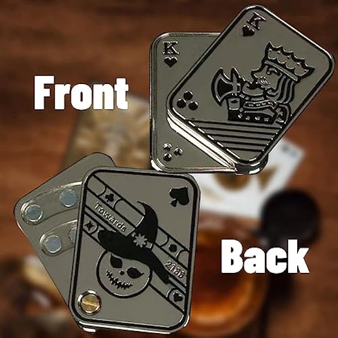 Wercow New Decompression Metal Poker Fidget_SliderManually Rotate Adult Office Decompression Toys to Relieve Pressure, Tabletop Toys for Adults, Love KK - Image 5