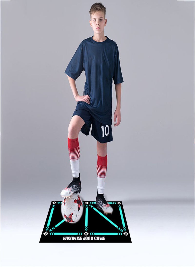 Generic Football Footstep Training Mat Anti-Slip Soccer Training Mat Skill Enhancement Indoor Exercise Mat for Kids Adults Football Dribble Training - Image 2