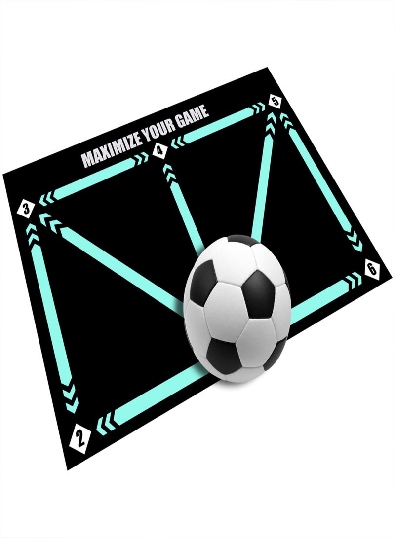 Generic Football Footstep Training Mat Anti-Slip Soccer Training Mat Skill Enhancement Indoor Exercise Mat for Kids Adults Football Dribble Training - Image 4