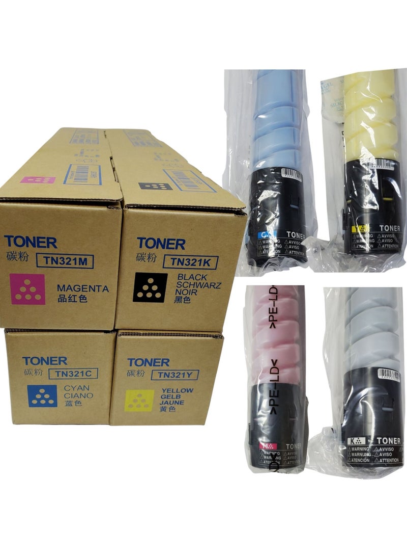Z-Black Compatible Toner Cartridge for Konica Minolta BIZHUB C224e C284e C364e C224 C284 C364 ( All 4 Pieces Complete Set ) - Image 1