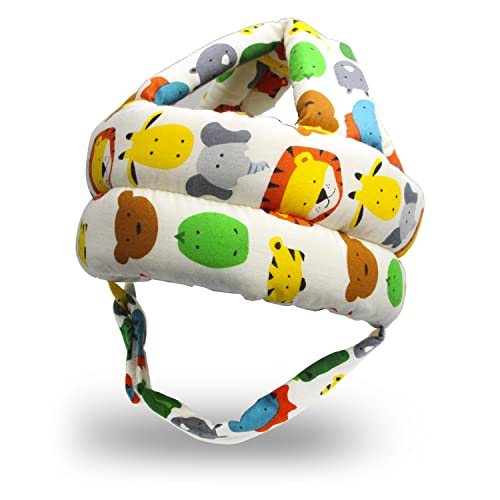 REFLYAWAY Baby Head Protector Baby Helmet for Crawling Walking, No Bumps Safety Head Adjustable Protective Cap for Walking, Playing (Animals) - Image 1