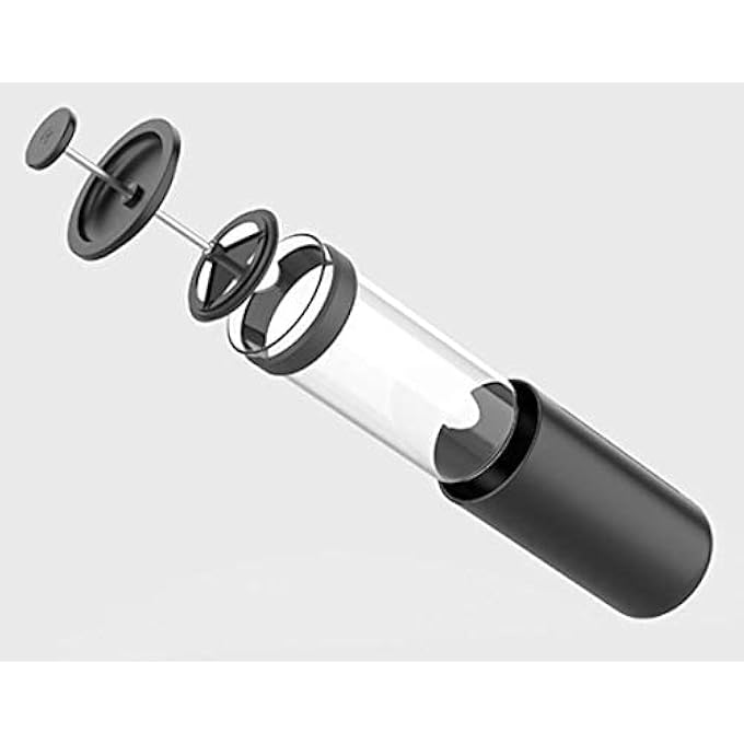 TIMEMORE Portable French Press Coffee  Tea Maker 450Ml Glass Pot With Stainless Steel Filter And Plunger  TravelFriendly Durable French Press For Coffee And Tea Black Color - Image 3