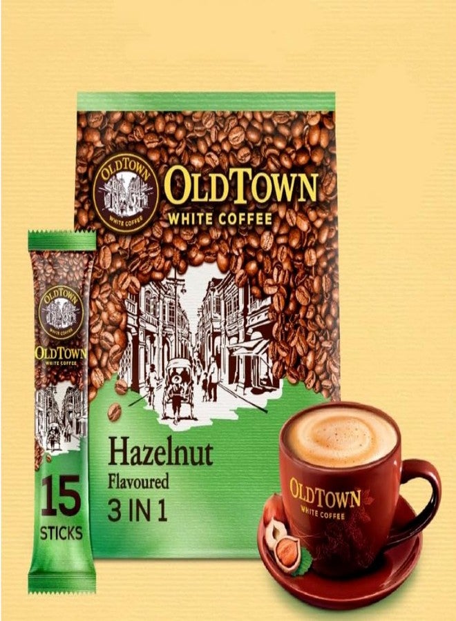 OldTown Old Town White Coffee Hazelnut 3 in 1 Instant Premix White Coffee 15 Sticks (15 X 35g) - Image 1