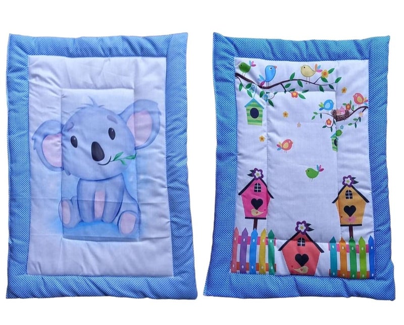 SmallBerry™ Newborn Baby Godadi Bedding Set with Mattress | Multi-Color & Design for Infants | Pack of 2 | Cozy Nursery Essentials for Your Precious Bundle of Joy (Pan&HOU) - Image 1