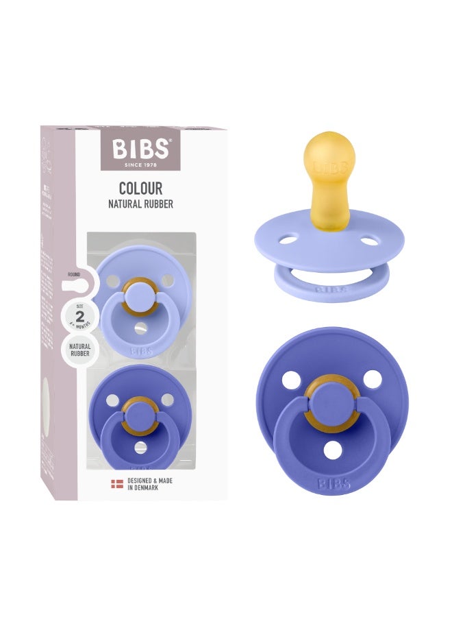 بيبس BIBS Pacifier Colour 2 PACK Latex Size 2 Hush/Grape - Image 2