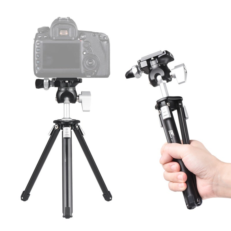 BAFANG Desktop Tripod Stand with 360° Panoramic Inverted Ballhead Full Metal 5kg/11lbs Load Capacity 3-Level Adjustable Height for Vlog Video Recording Accessories - Image 1