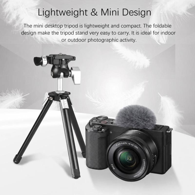 BAFANG Desktop Tripod Stand with 360° Panoramic Inverted Ballhead Full Metal 5kg/11lbs Load Capacity 3-Level Adjustable Height for Vlog Video Recording Accessories - Image 5