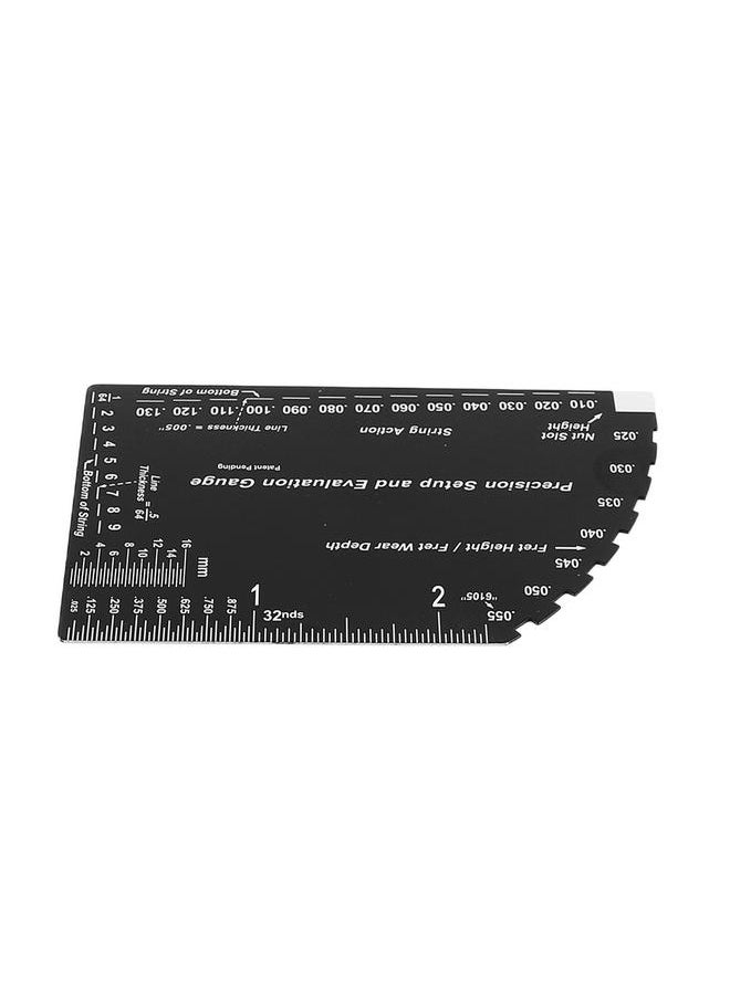 String Action Ruler Stainless Steel Guitar Fret Ruler String Height Gauge Versatile Luthier Tool