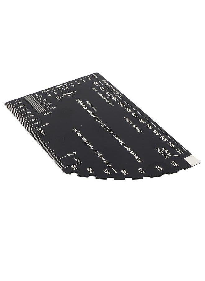 String Action Ruler Stainless Steel Guitar Fret Ruler String Height Gauge Versatile Luthier Tool