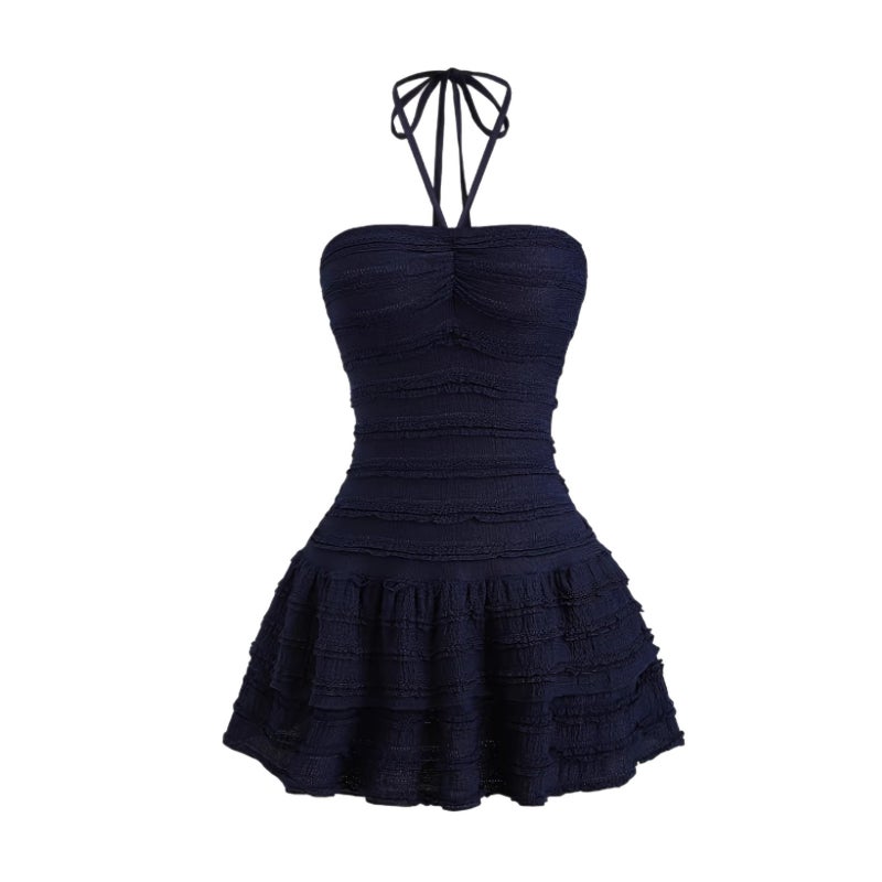 TK Irregular Tie Neck Summer Sweet Fresh Dress - Image 5