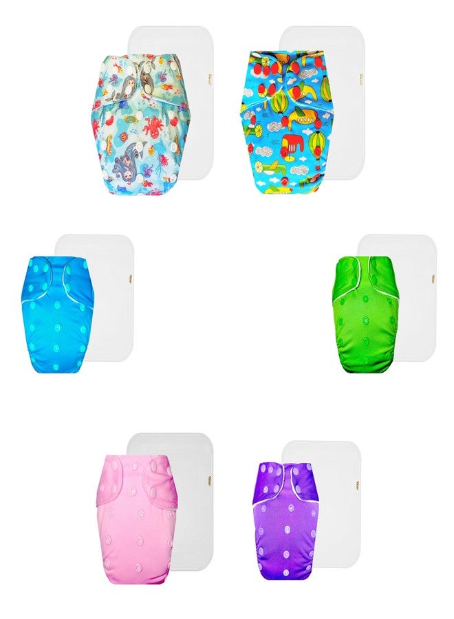 حفاضات دمبلدو القماشية الممتازة مع حشوة قطنية (عبوة من 6 قطع) | ناعمة ولطيفة | تسمح بمرور الهواء | مناسبة للسفر | موثوقة من قبل الأمهات | من 3 أشهر إلى 3 سنوات | للجنسين - Image 1