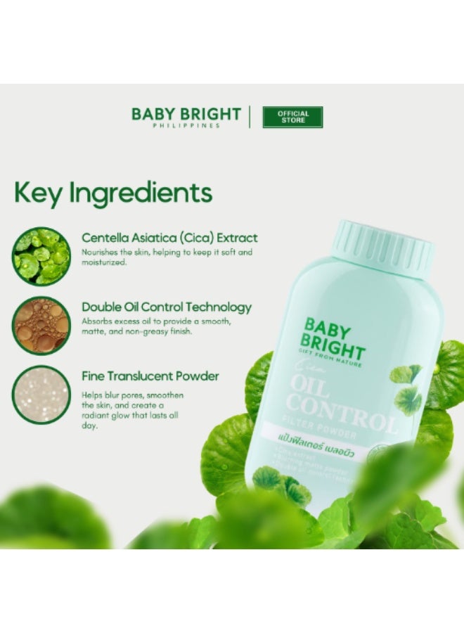 Baby Bright Cica Oil Control Filter Powder 50g | Oil-Free Smooth Skin & Pore Blurring Powder - Image 4