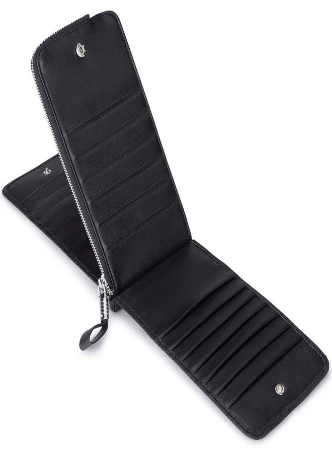 JEEBURYEE Women's Genuine Leather Credit Card Holder RFID Long Zipper Purse Wallet - Image 4