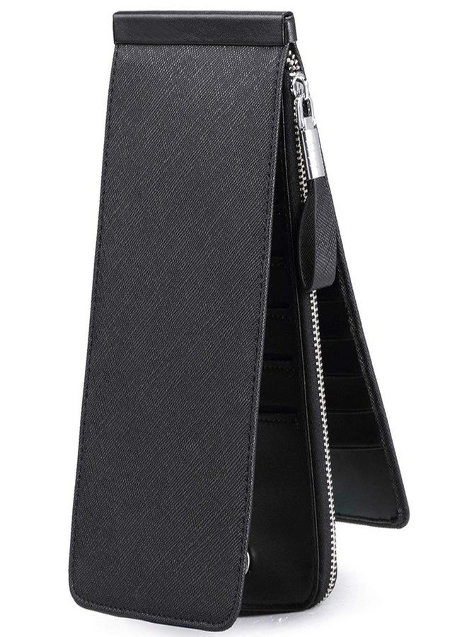 JEEBURYEE Women's Genuine Leather Credit Card Holder RFID Long Zipper Purse Wallet - Image 3