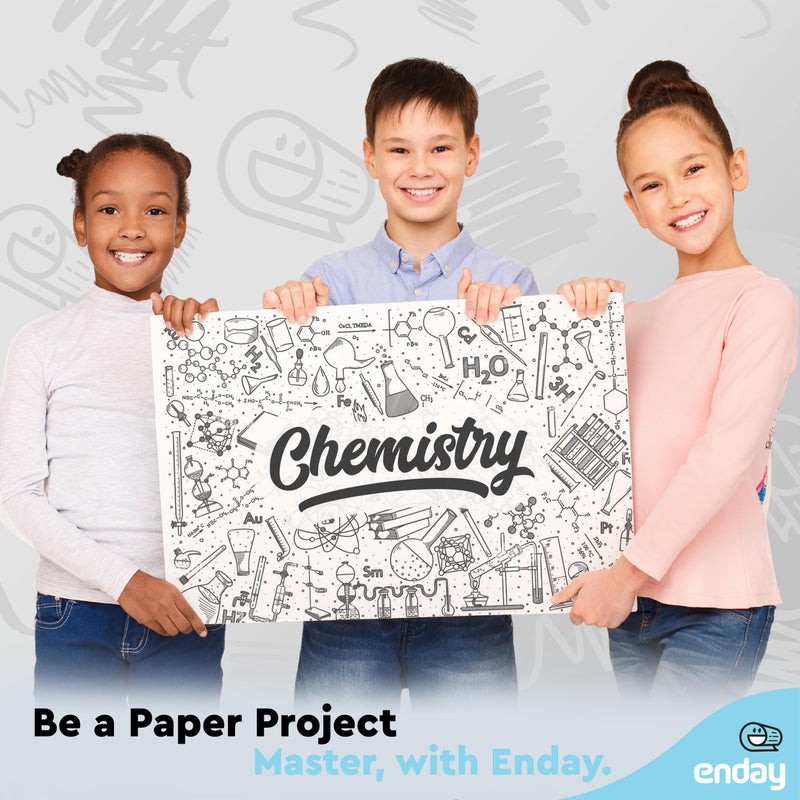 Enday White Poster Board 22x28 Poster Paper, Value Poster Boards Pack of 100 Sheets Posterboard, Large Poster Board Bulk for School Supplies Art Craft Project Presentation - Enday - Image 4