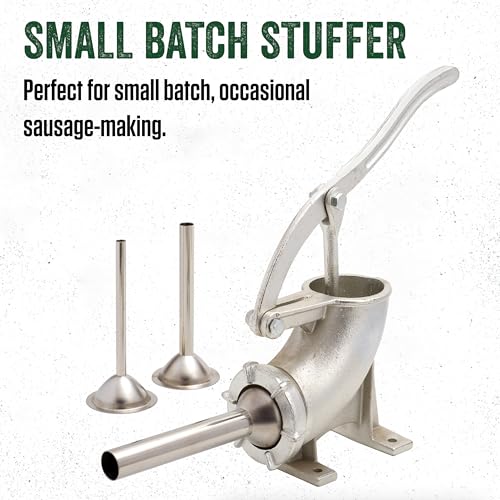 LEM 3 Lb Tinned Sausage Stuffer with Stainless Steel Stuffing Tubes - Image 4