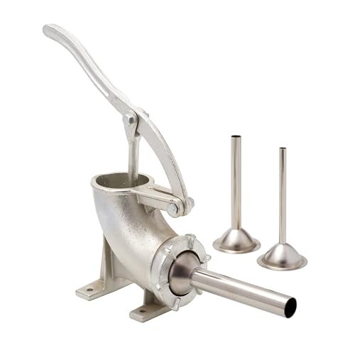 LEM 3 Lb Tinned Sausage Stuffer with Stainless Steel Stuffing Tubes - Image 1