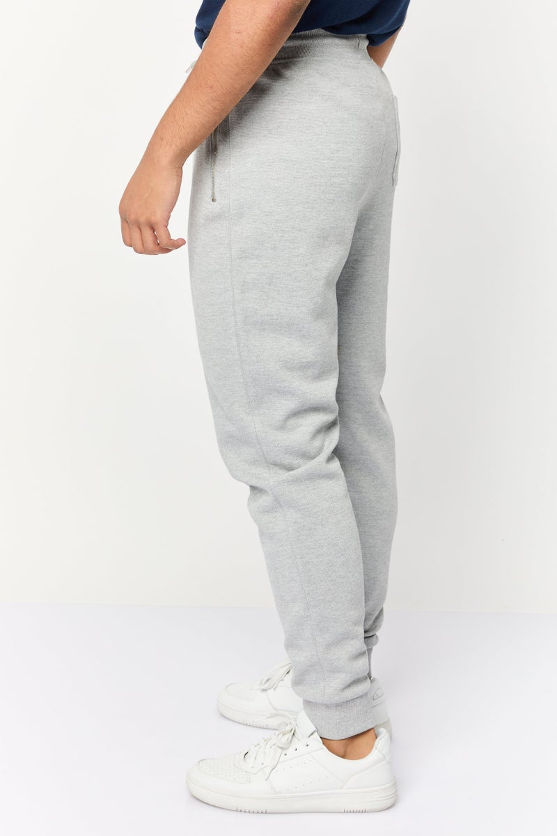 Celio Men Regular Fit Heather Jogger Pants, Grey - Image 3