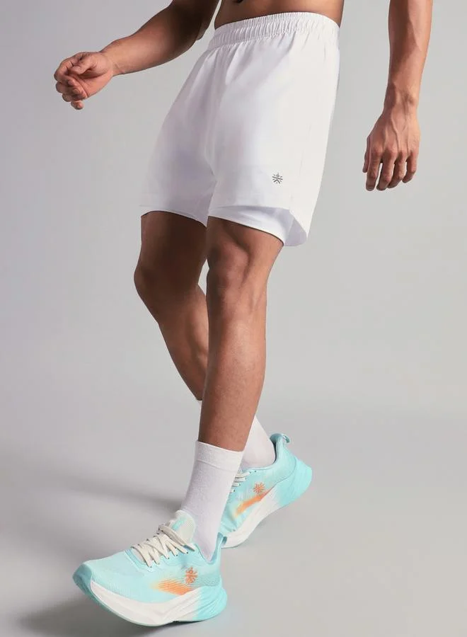 Cult Men Run Elevate White Integrated Shorts