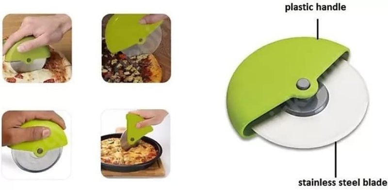 VENEXA Premium Pizza Cutter Smooth Rolling Blade Ideal for Cutting PizzaSandwichBreadsBurgerParatha Rotating Slicer Strong Handle Multipurpose 1 Pcs - Image 4