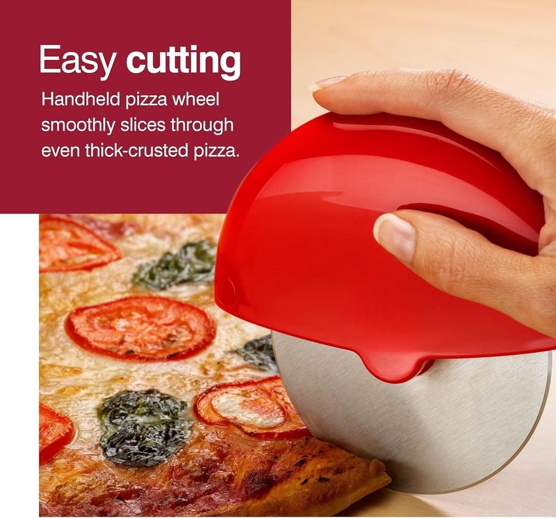 VENEXA Premium Pizza Cutter Smooth Rolling Blade Ideal for Cutting PizzaSandwichBreadsBurgerParatha Rotating Slicer Strong Handle Multipurpose 1 Pcs - Image 3