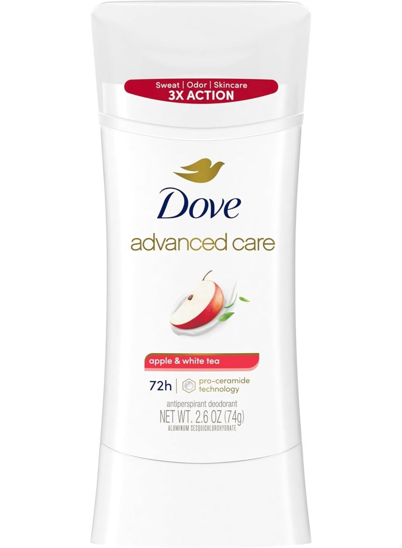 دوف مزيل عرق العناية المتقدمة - برائحة التفاح والشاي الأبيض - 74 جم - Image 1