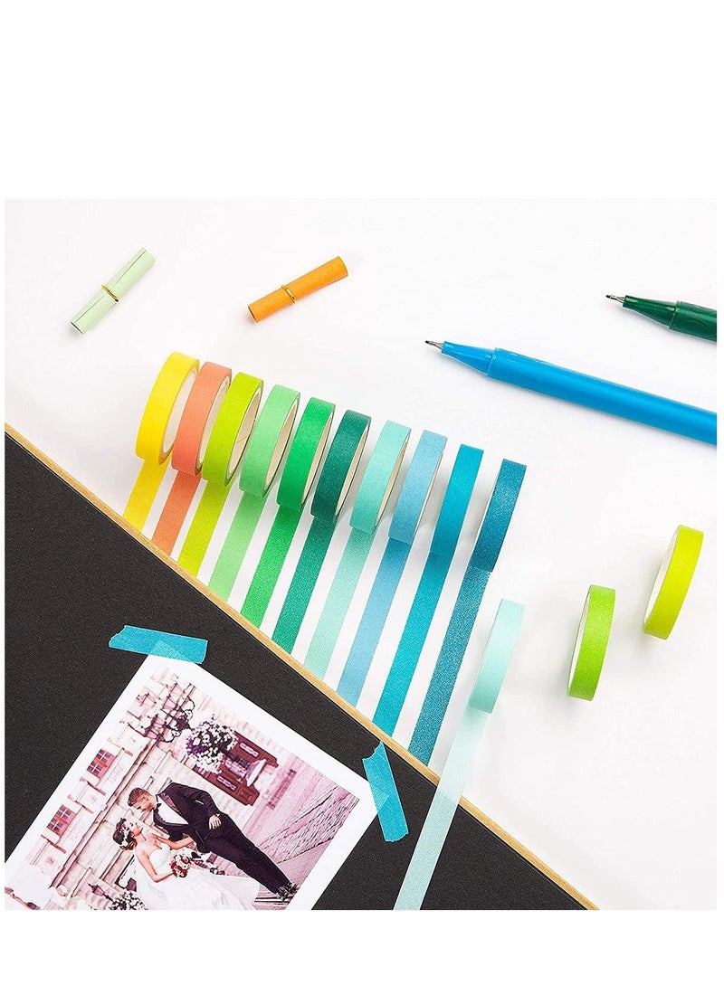 SYOSI Washi Tape Set, Colored Decorative Masking Tapes, 40 Rolls Painters Tape, Art Supplies for Kids Children and Gifts Warpping - Image 3